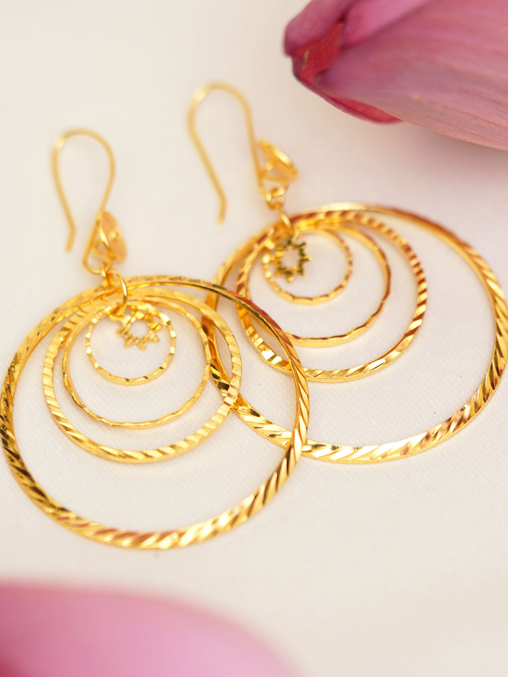 Golden Orbit Layered Hoop Earrings