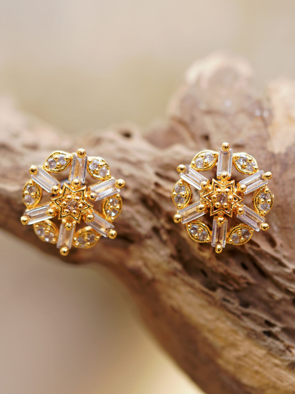 Crystal Orbit Stud Earrings