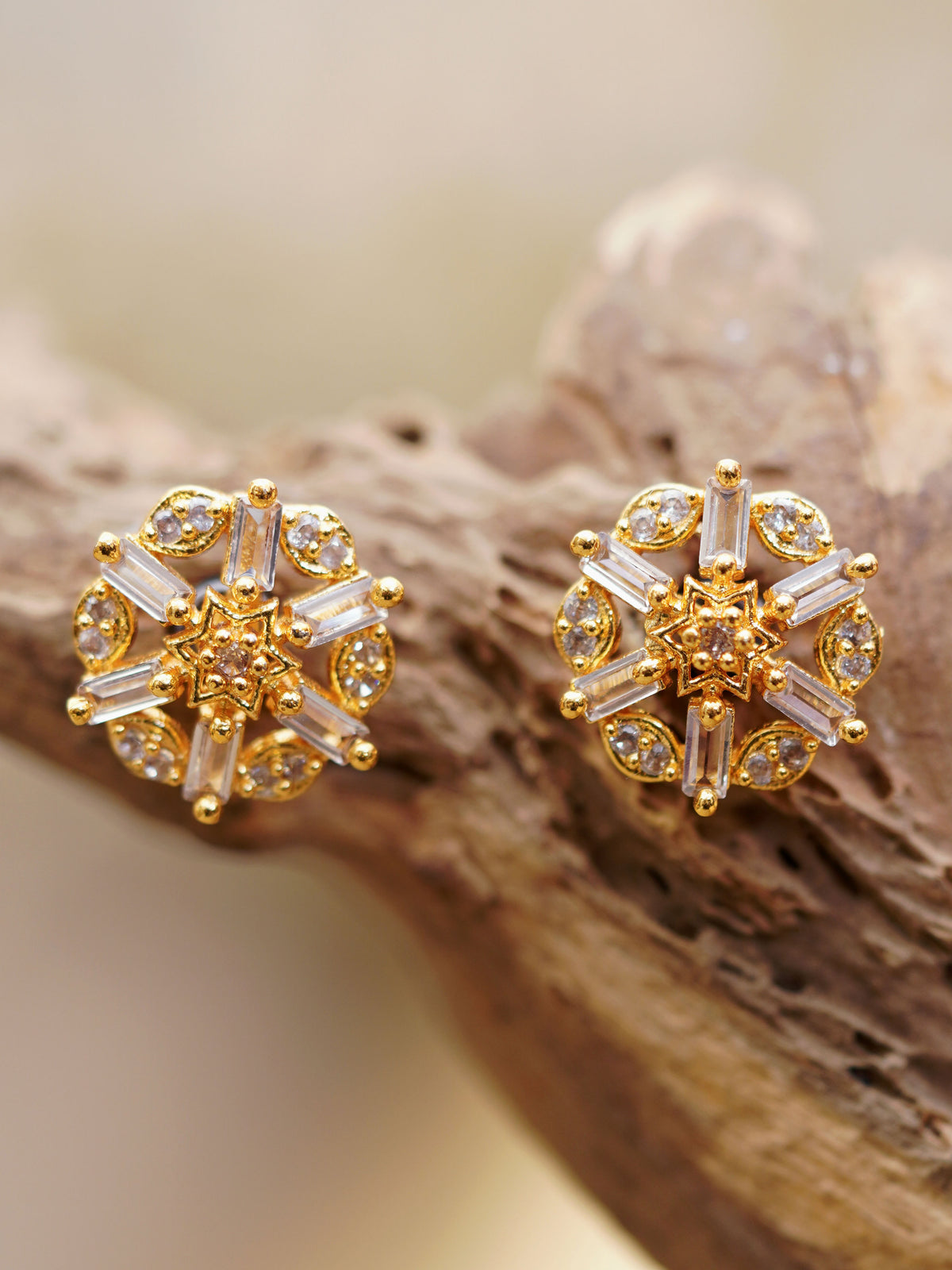 Crystal Orbit Stud Earrings