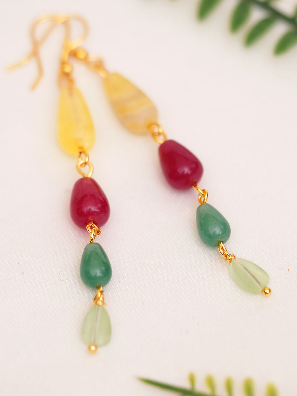 Candy Colour Bead Drop Earrings
