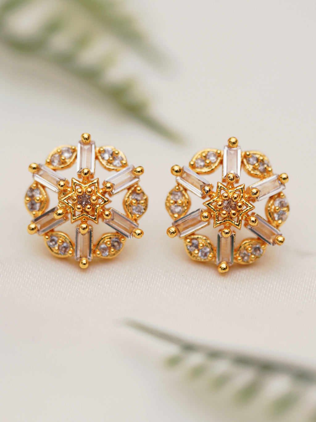 Crystal Orbit Stud Earrings