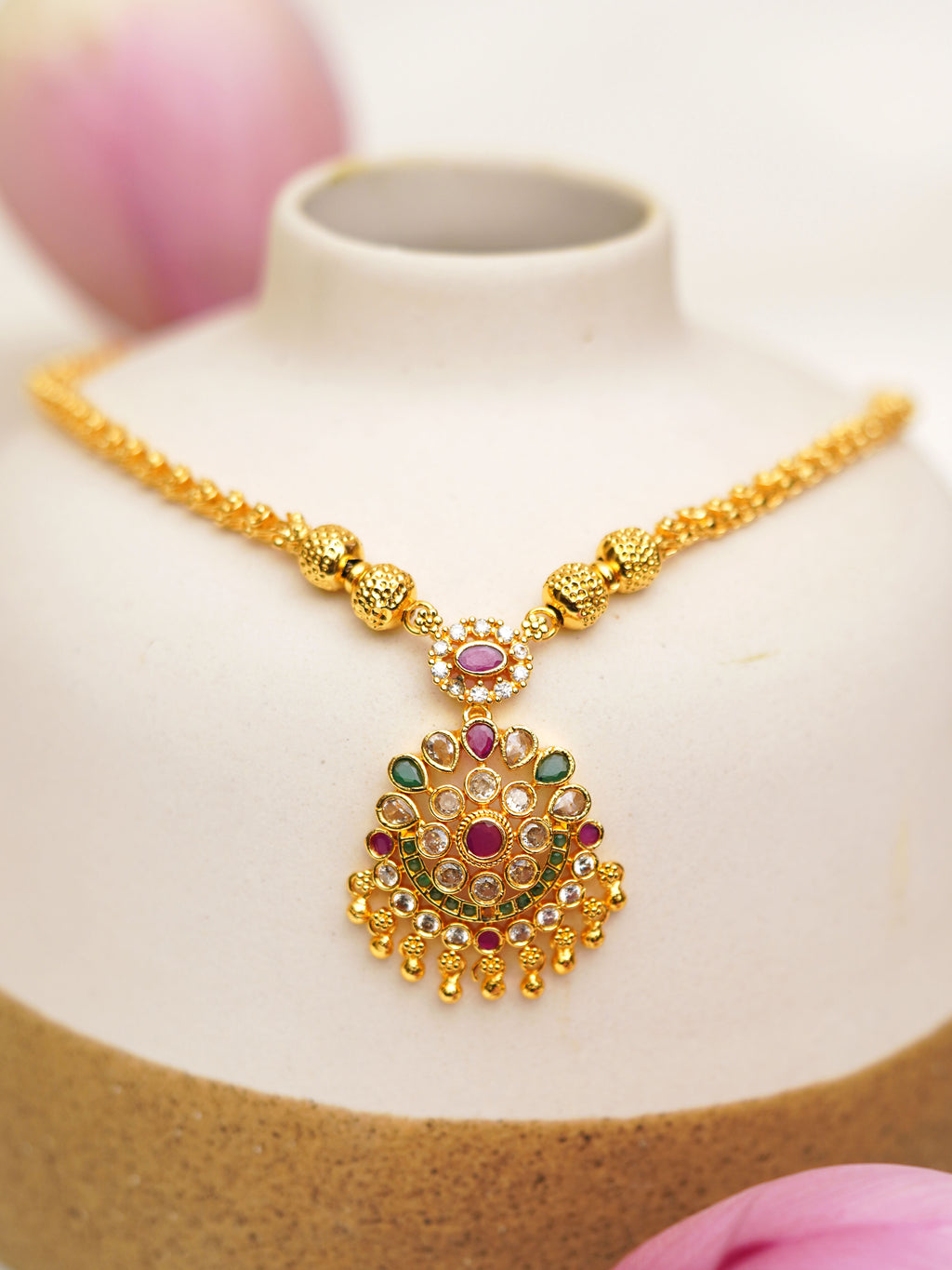 Regal Floral Medallion Necklace