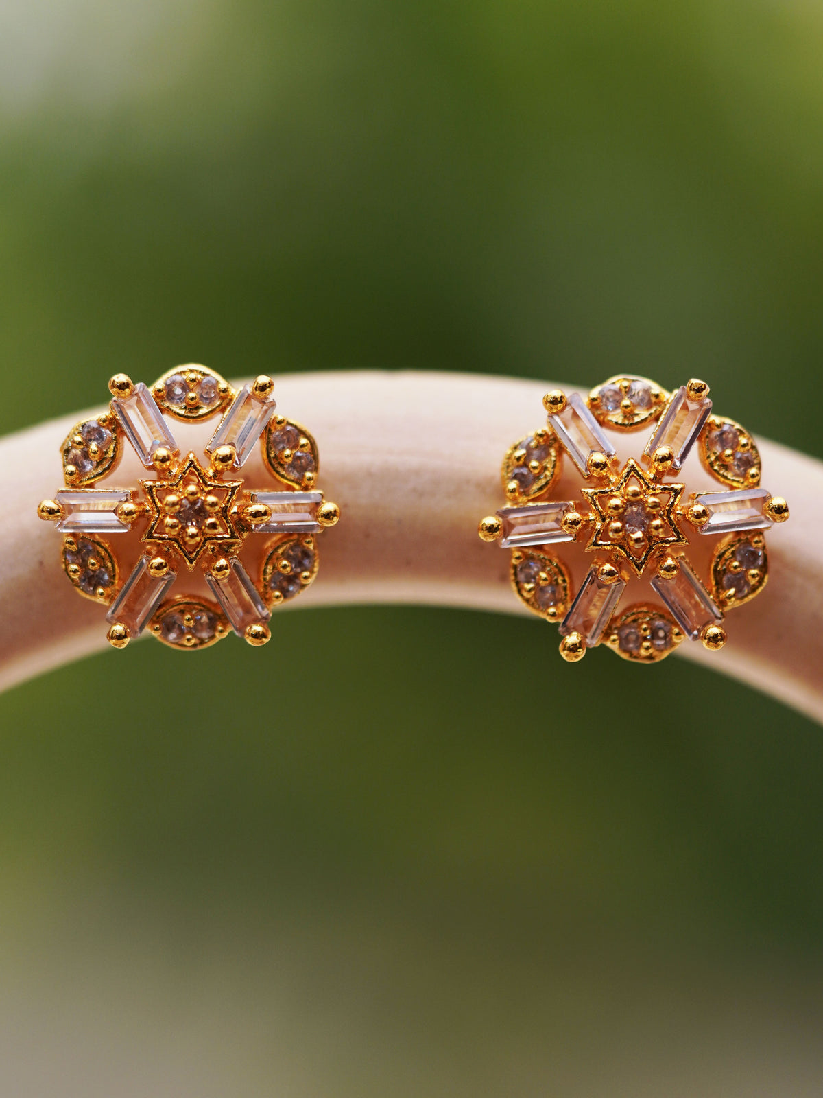 Crystal Orbit Stud Earrings