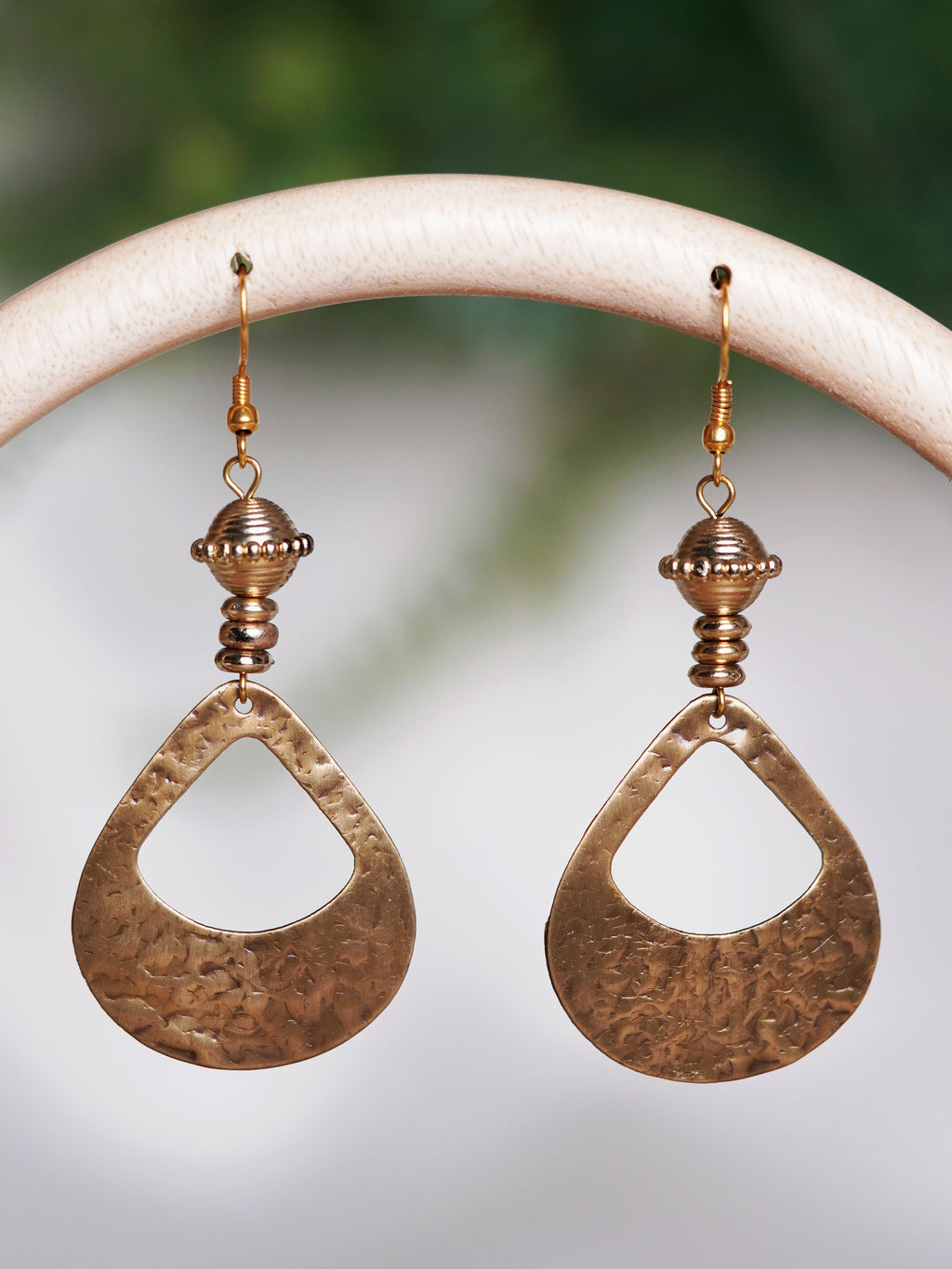 Hand-Hammered Antique Teardrop Earrings