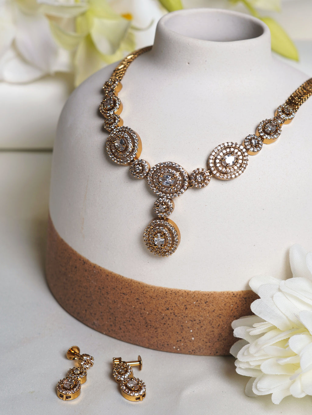 Celestial Halo Crystal Necklace Set