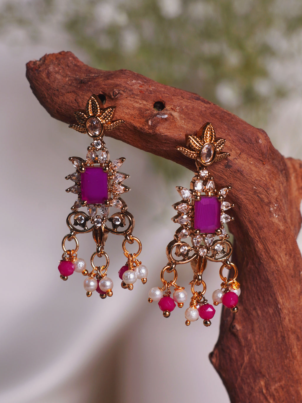 Crimson Heritage Kundan Necklace Set