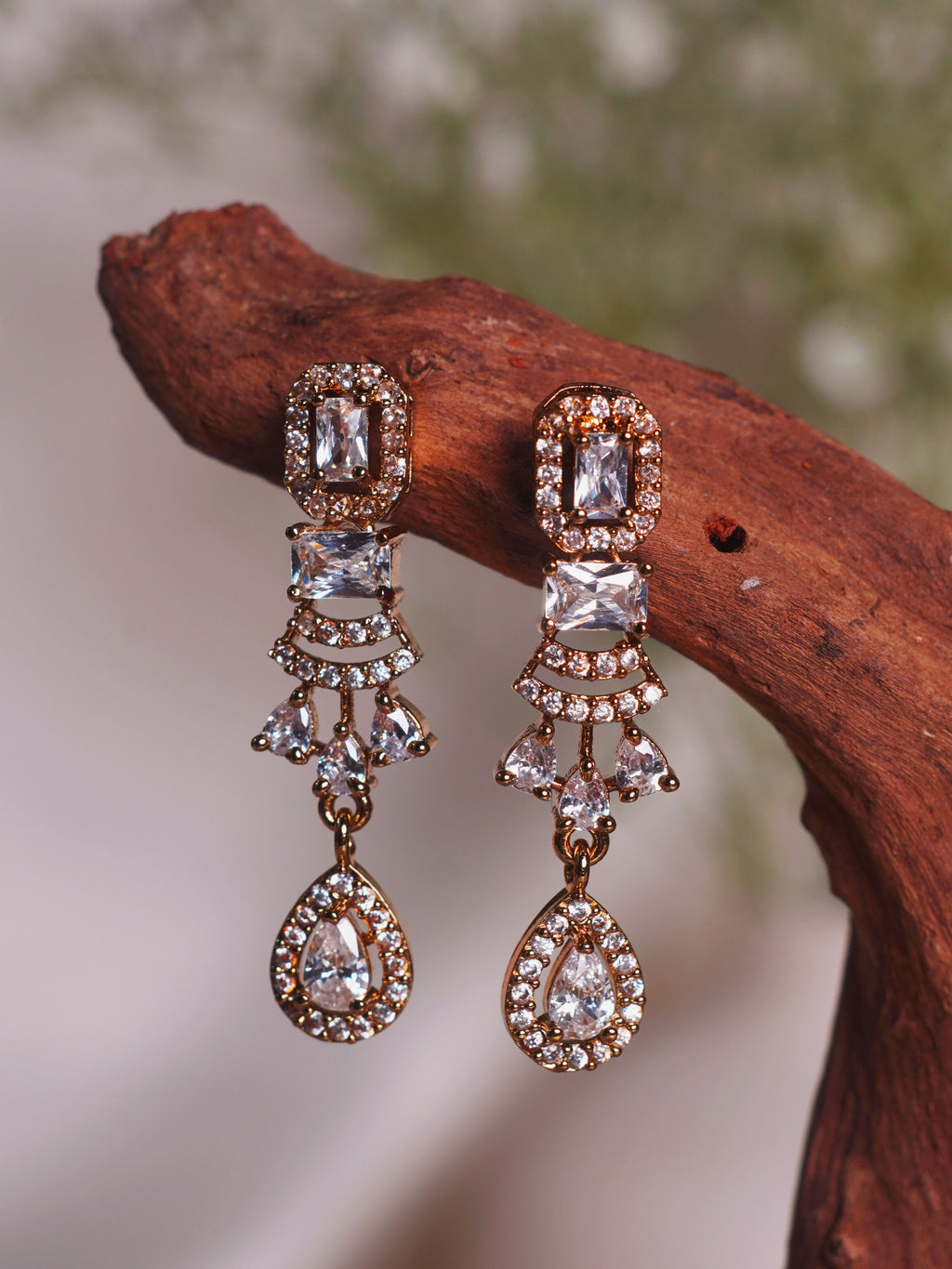 Regal Cascade Crystal Statement Necklace Set