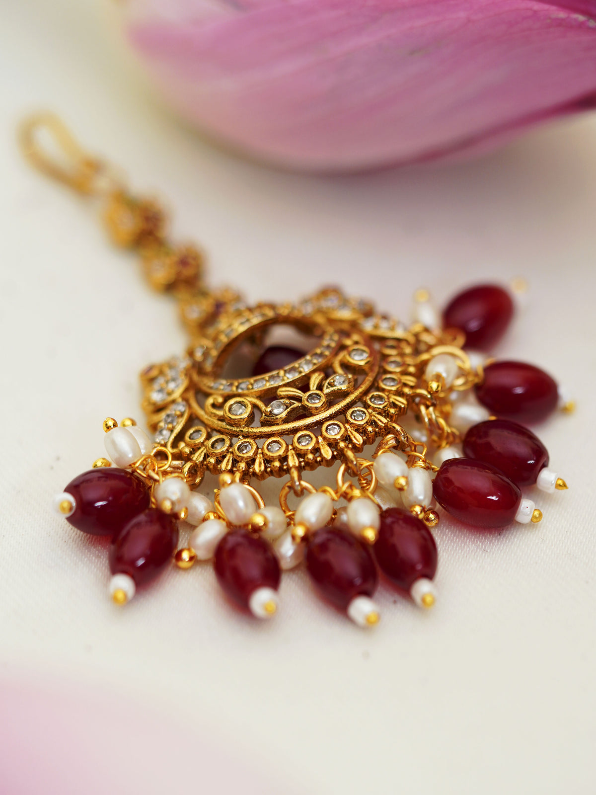 Kemp Floral Chandbali Bridal Necklace Set