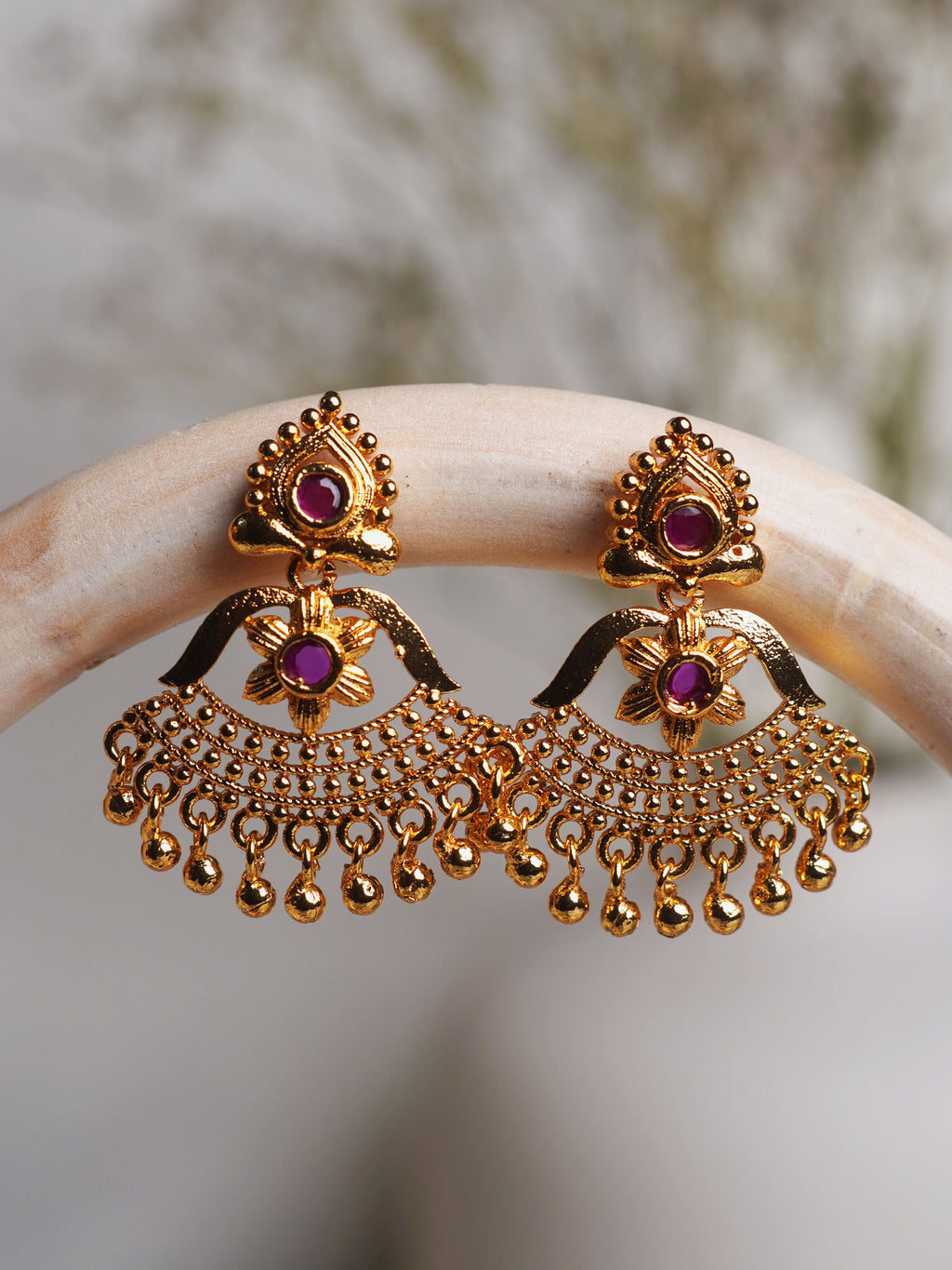 Rangoli Lotus Kundan Jhumka Necklace Set