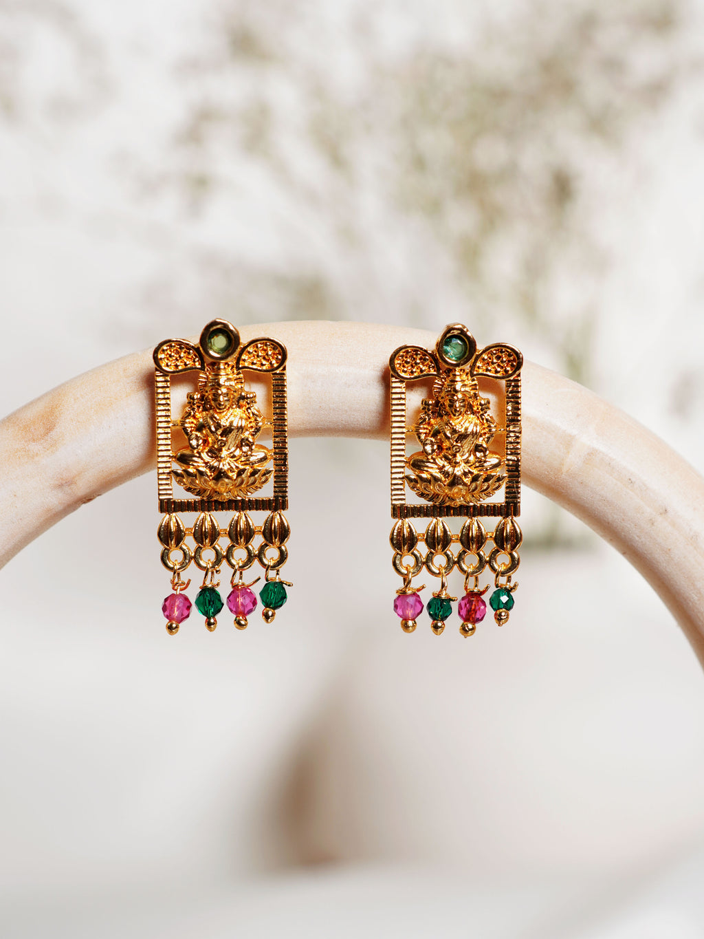 Lakshmi Dual-Tone Drop Earrings
