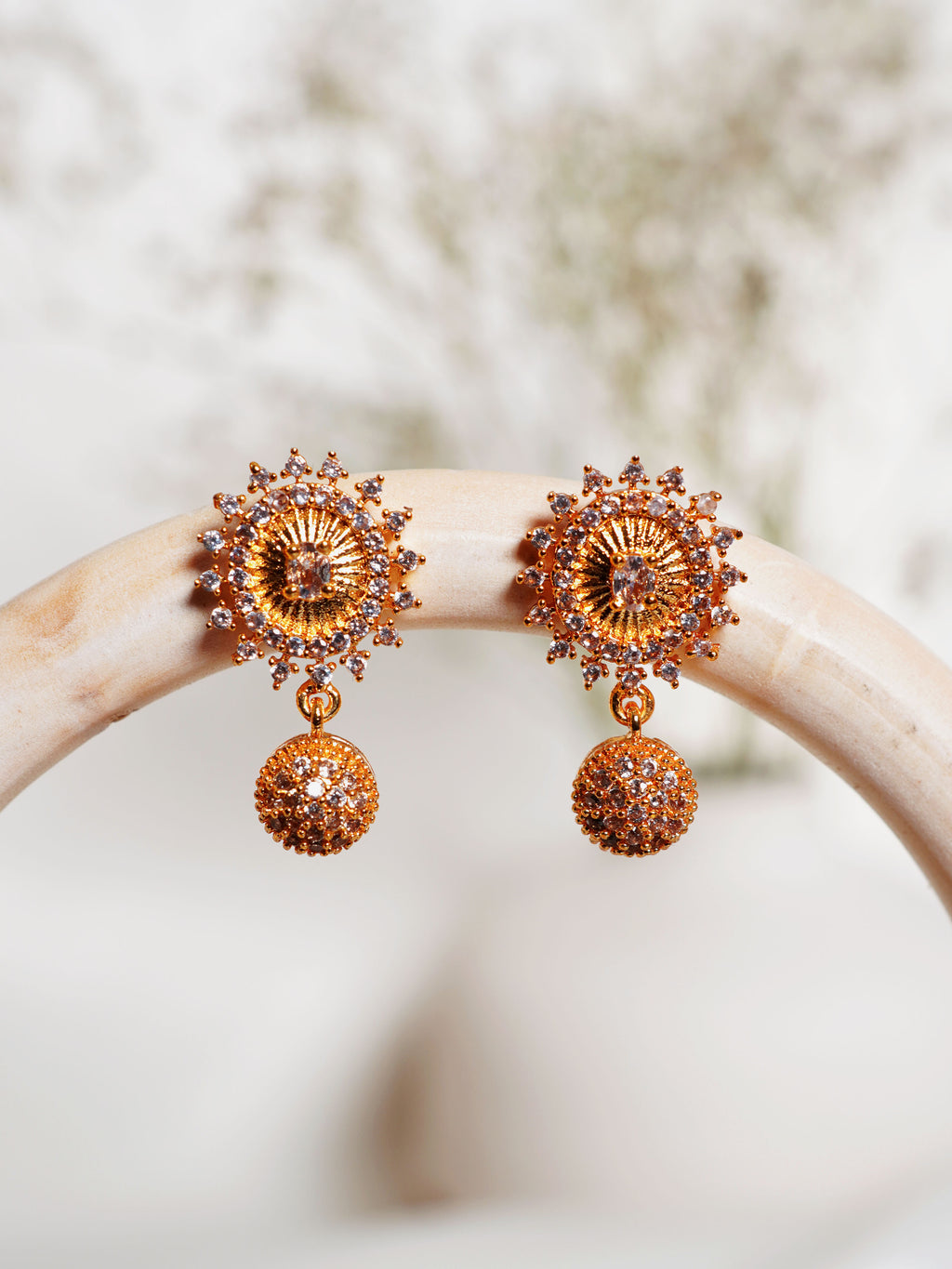 Radiant Crystal Ball Drop Earrings