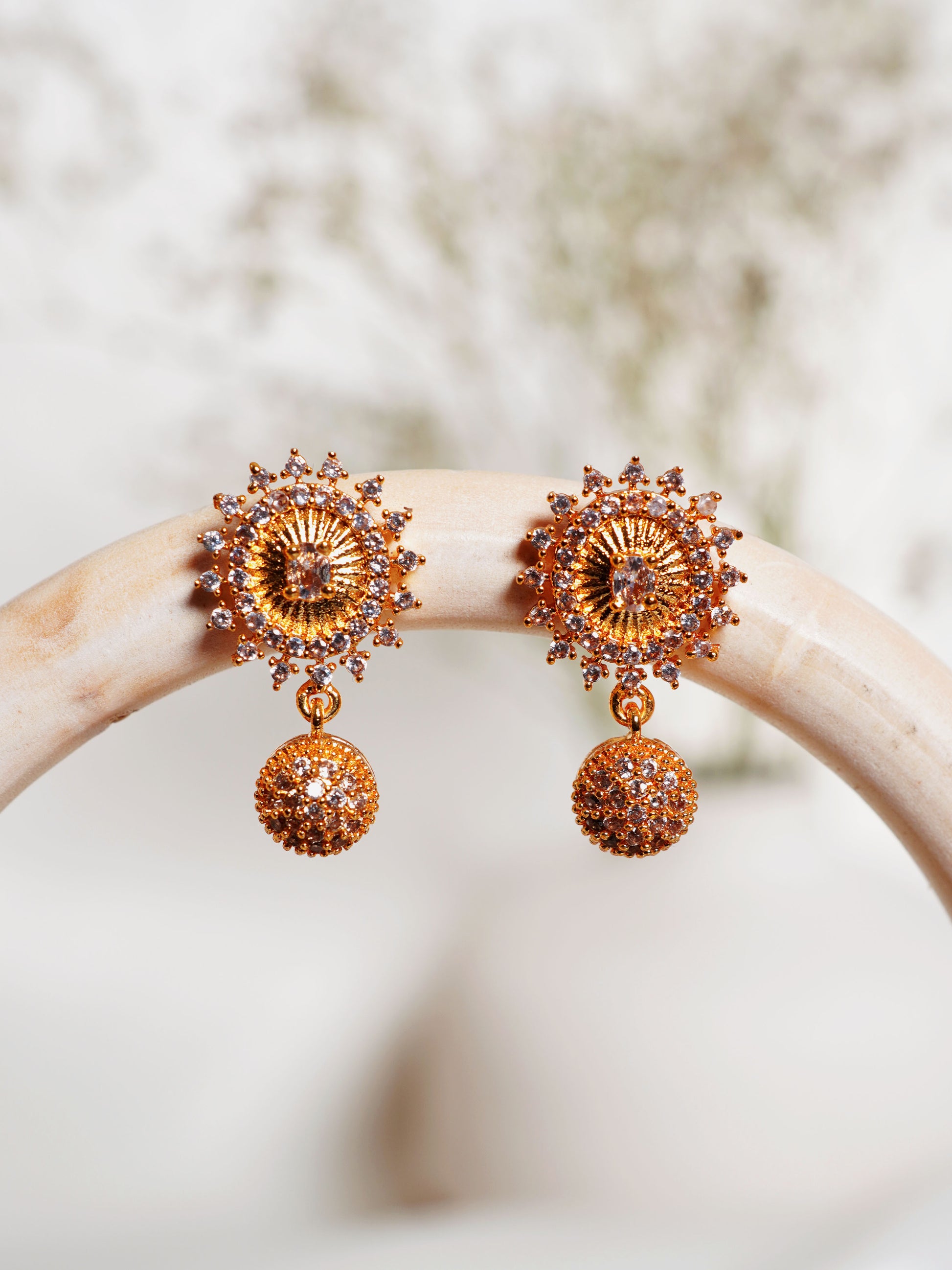 Radiant Crystal Ball Drop Earrings