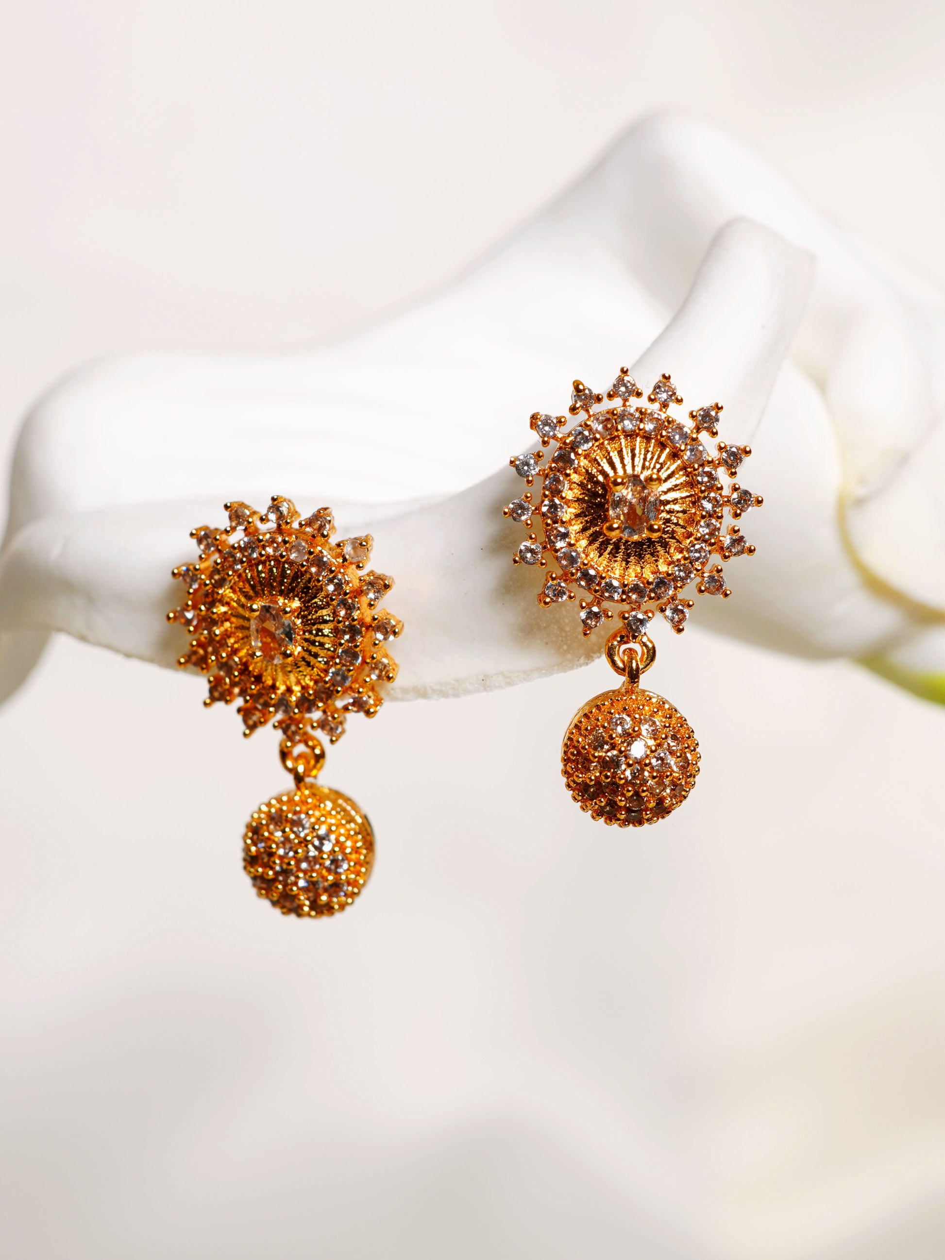 Radiant Crystal Ball Drop Earrings