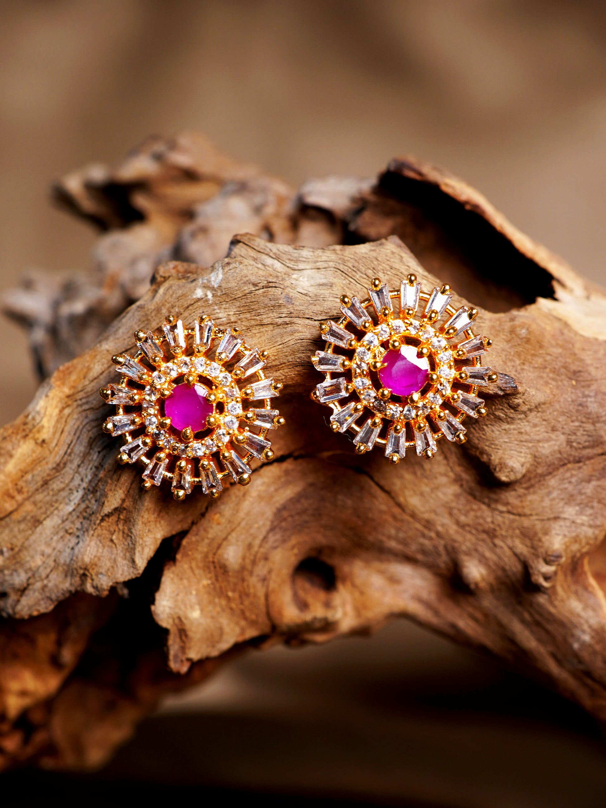 Rani Crystal Radiance Stud Earrings