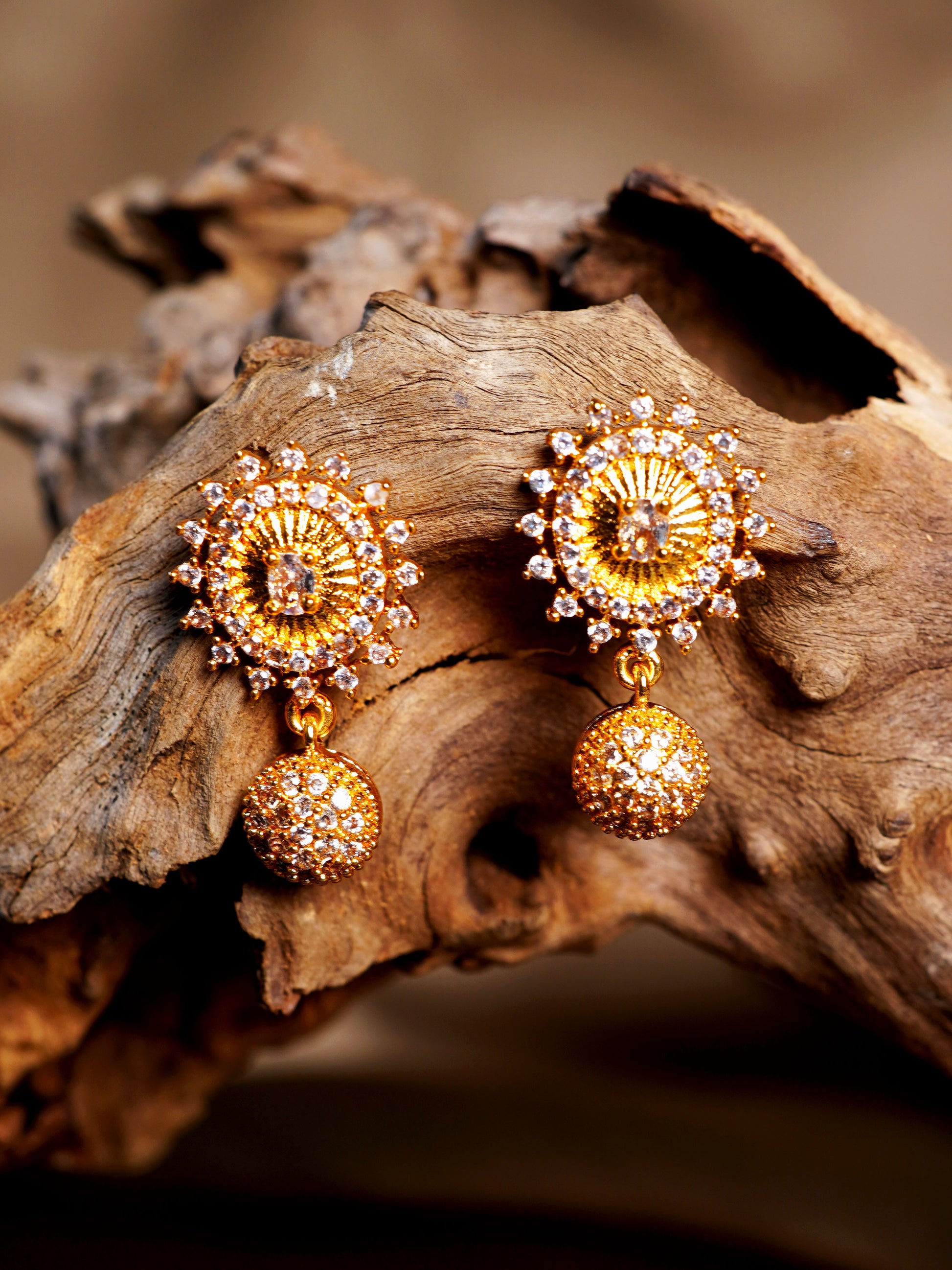 Radiant Crystal Ball Drop Earrings
