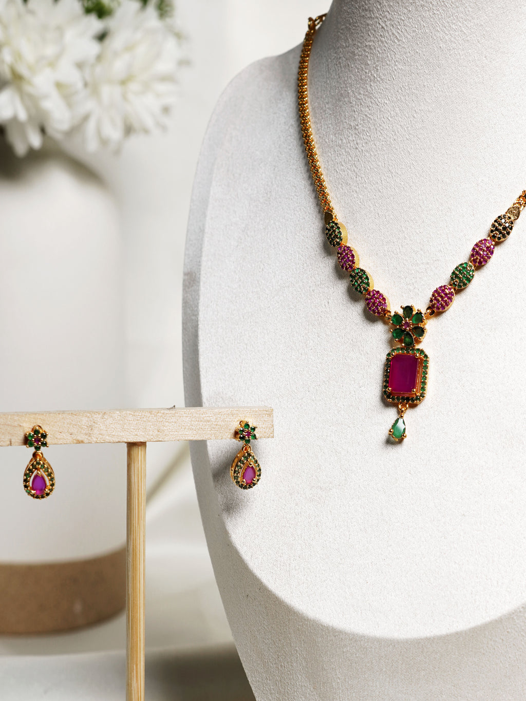Royal Garden Kundan Statement Necklace Set
