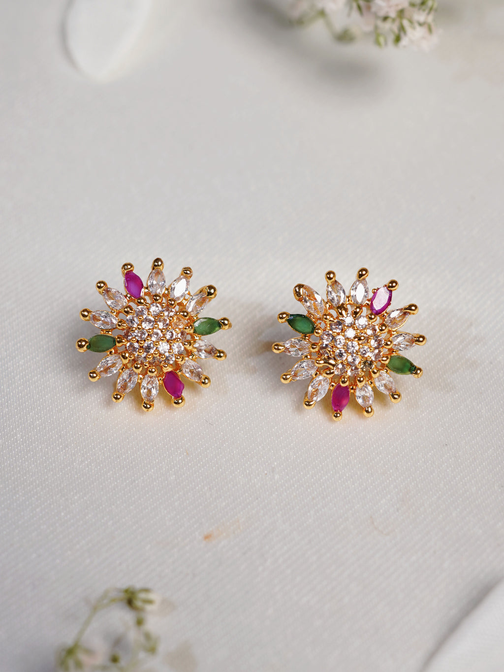 Royal Petal Kundan Drop Necklace Set