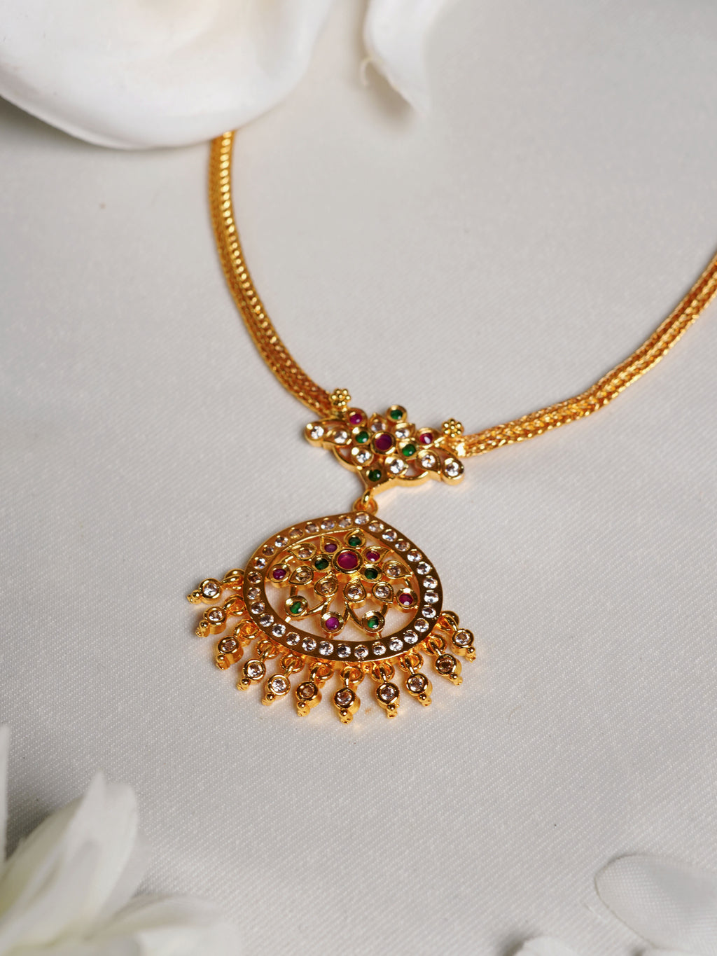 Regal Bloom Kundan Medallion Necklace Set