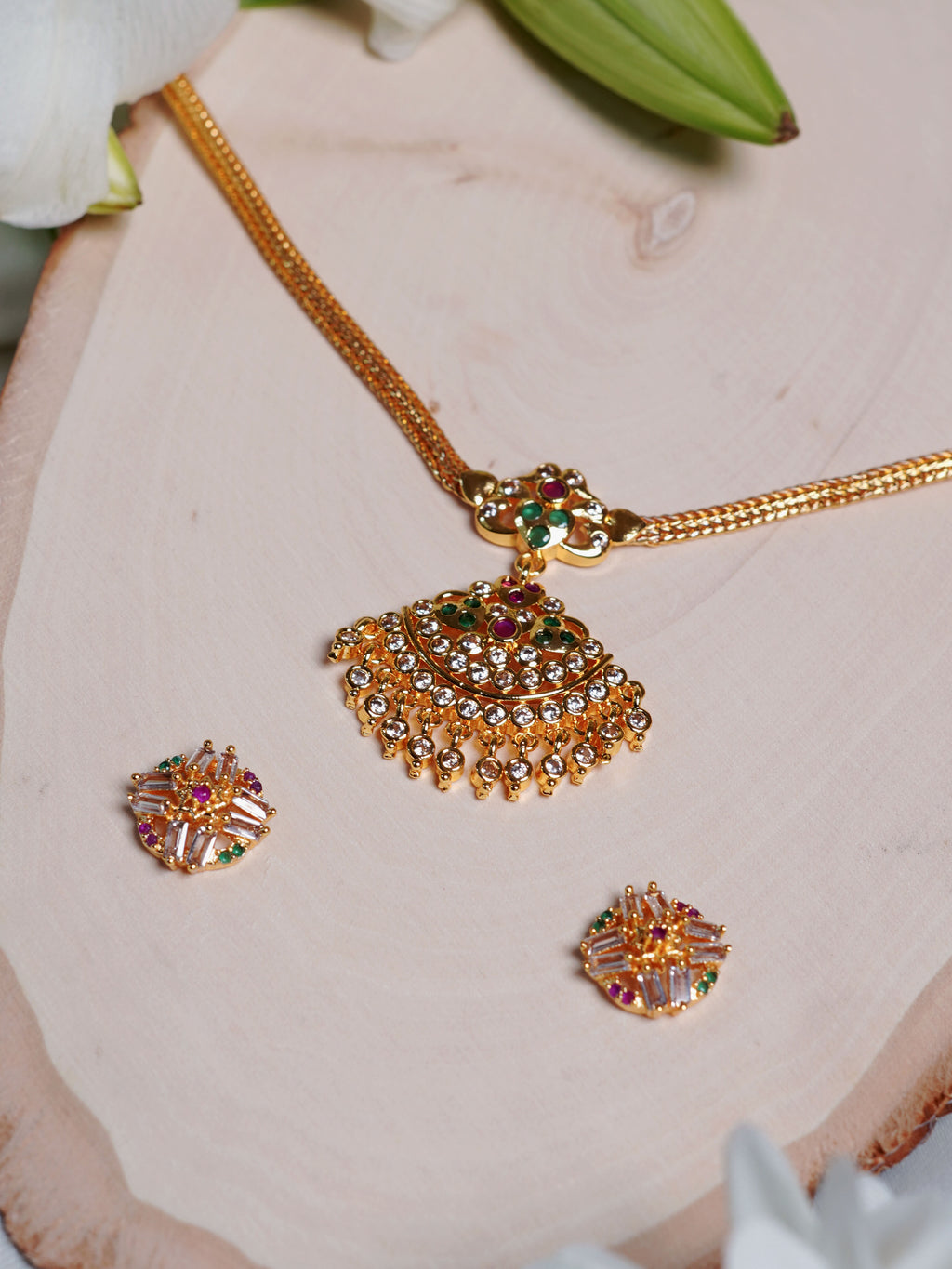 Celestial Crescent Kundan Necklace Set