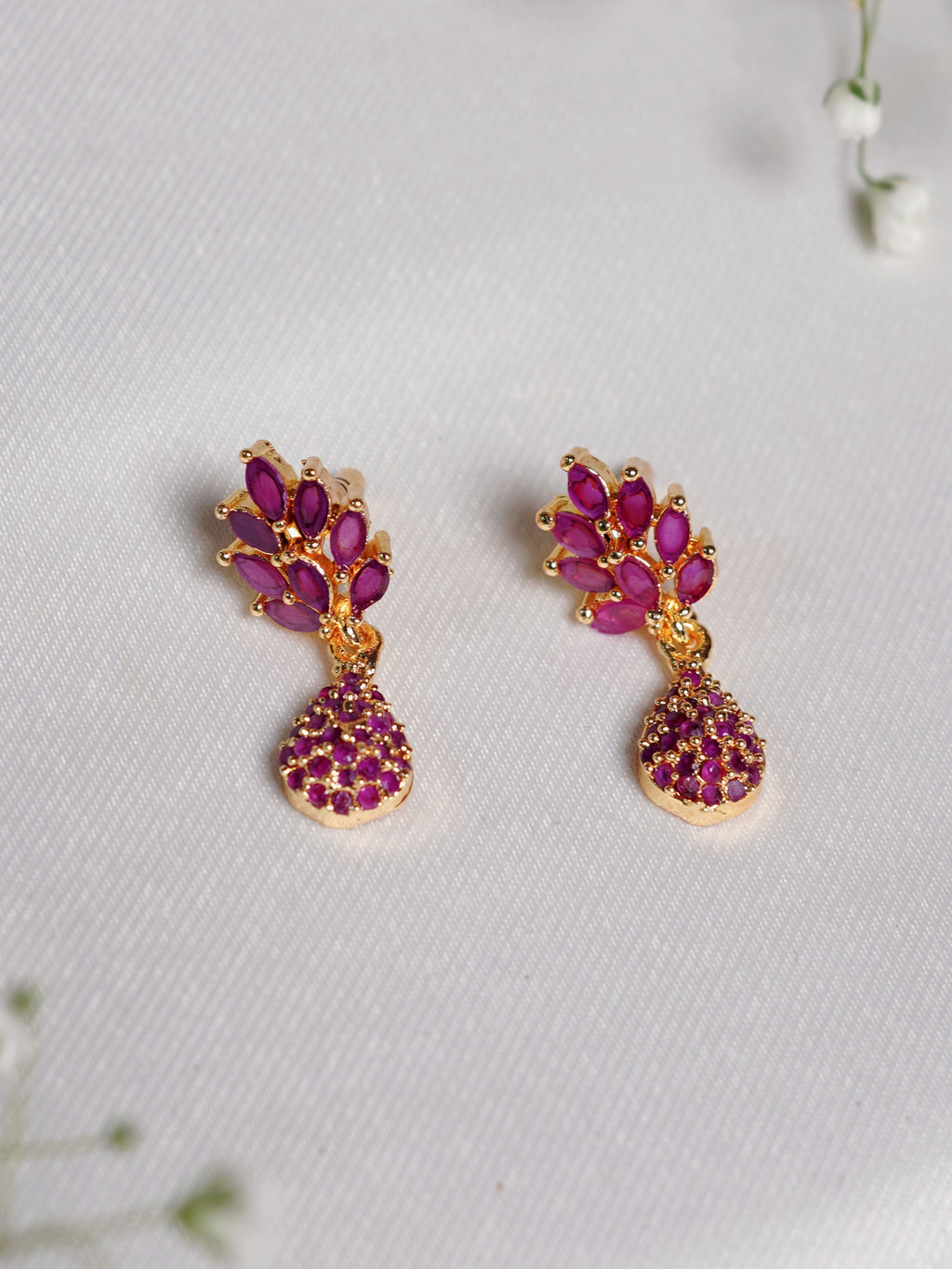 Crimson Petal Kundan Necklace Set