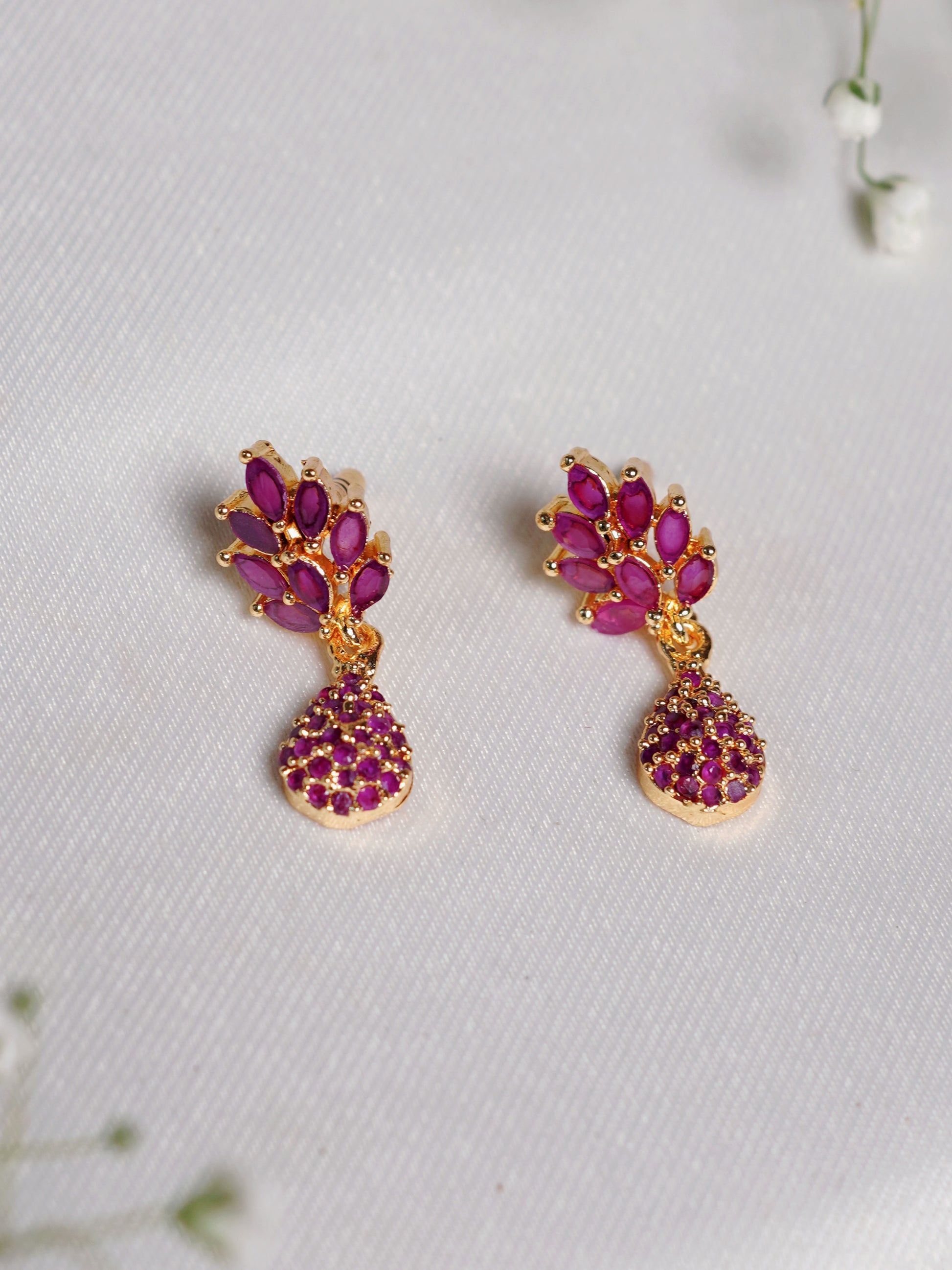 Crimson Petal Kundan Necklace Set