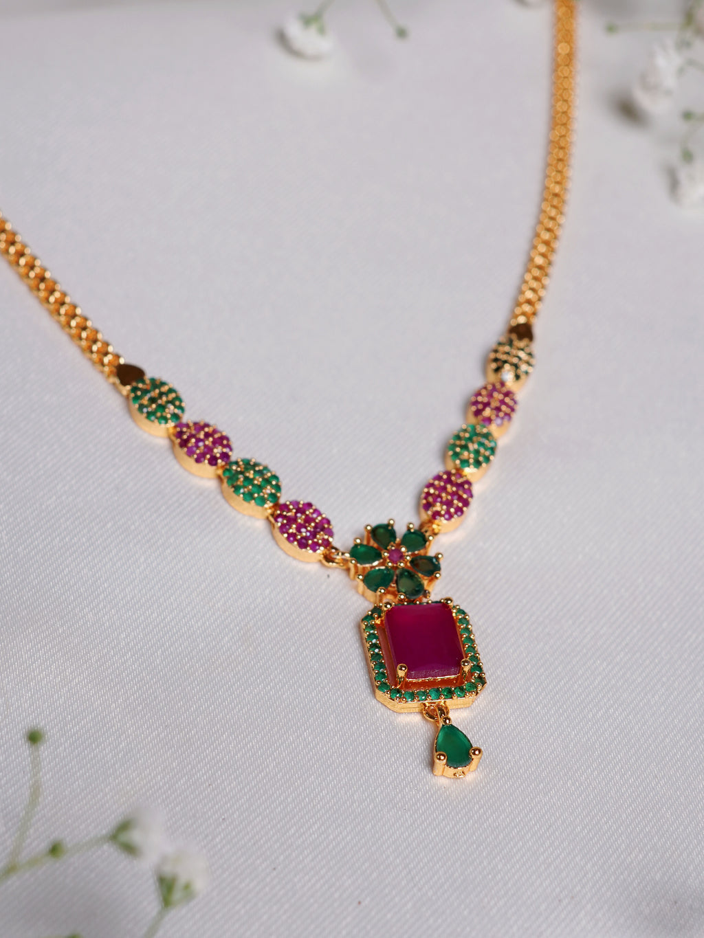 Royal Garden Kundan Statement Necklace Set
