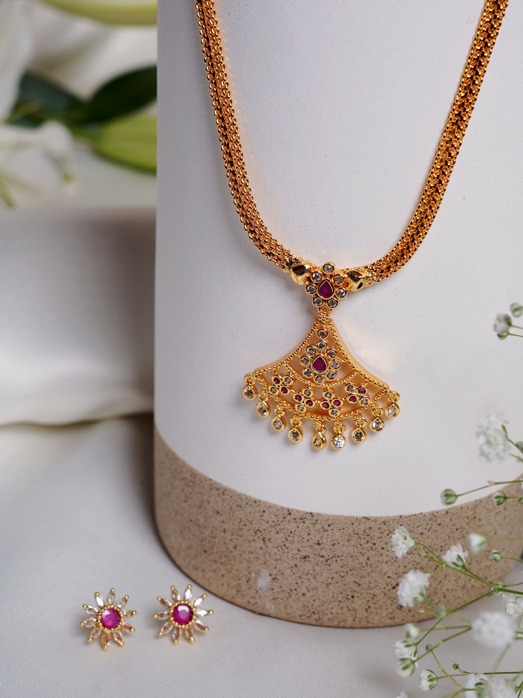 Royal Arc Kundan Drop Necklace Set