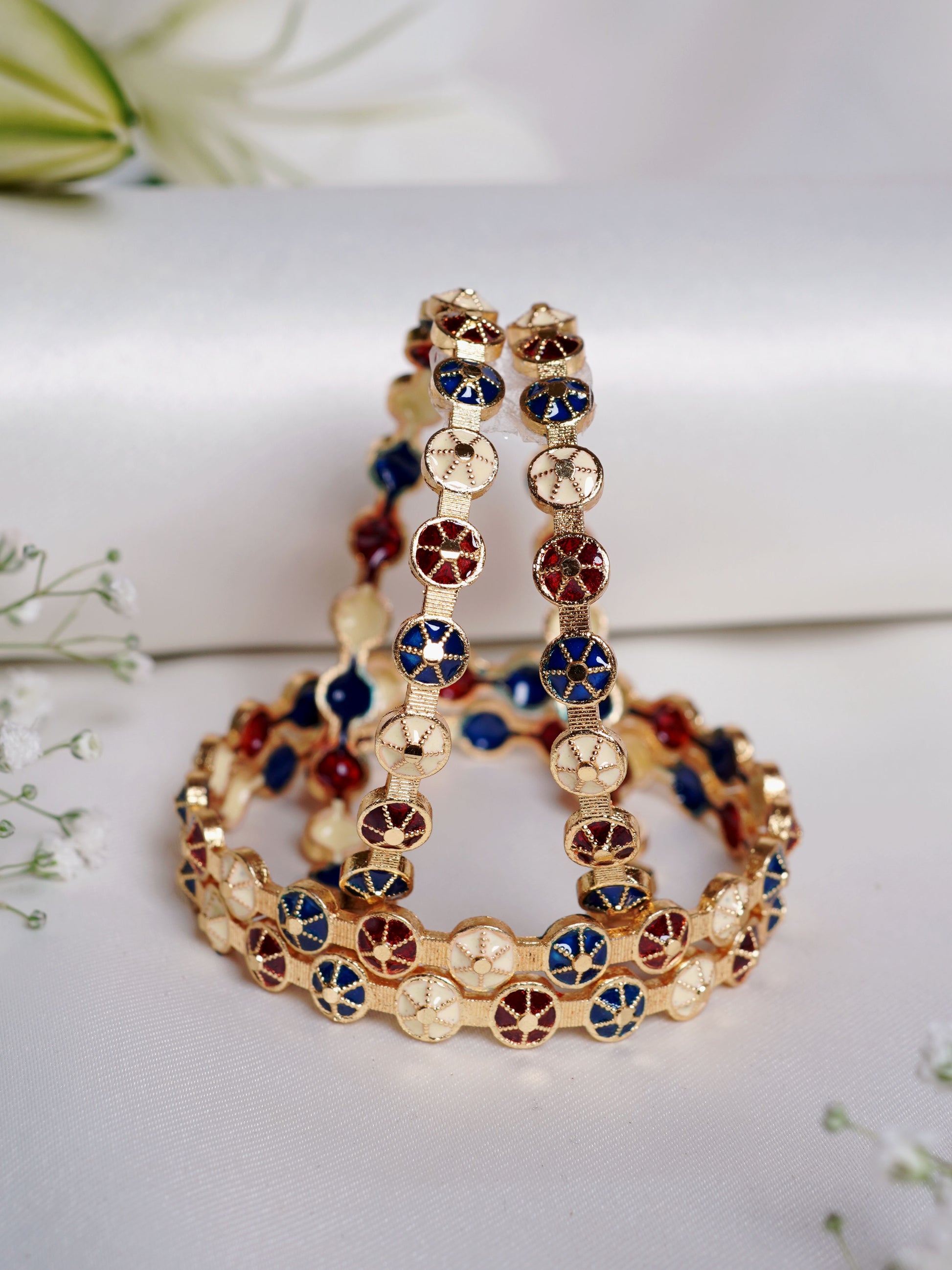 Multicolor Meenakari Chakra Bangle Set