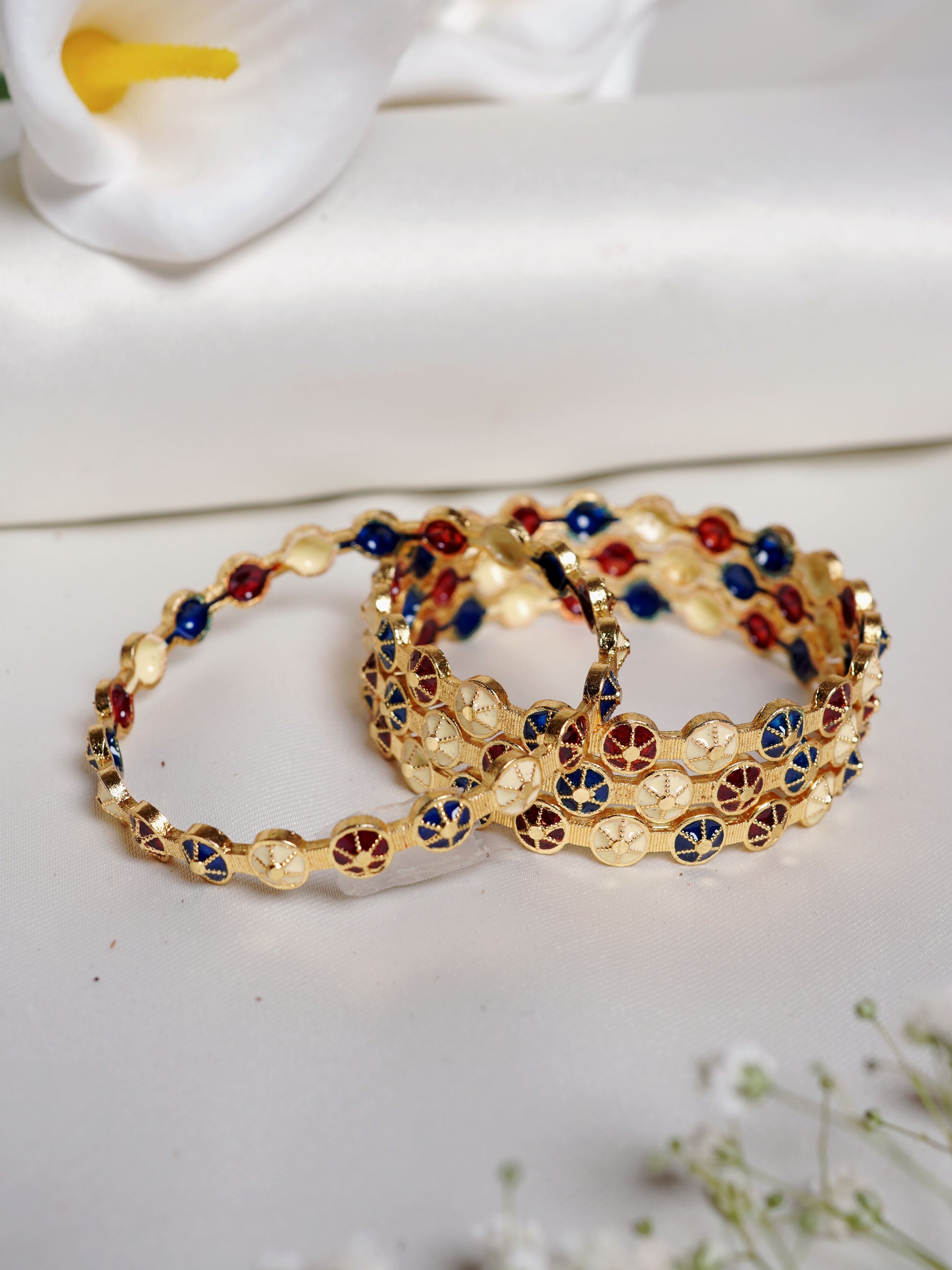Multicolor Meenakari Chakra Bangle Set