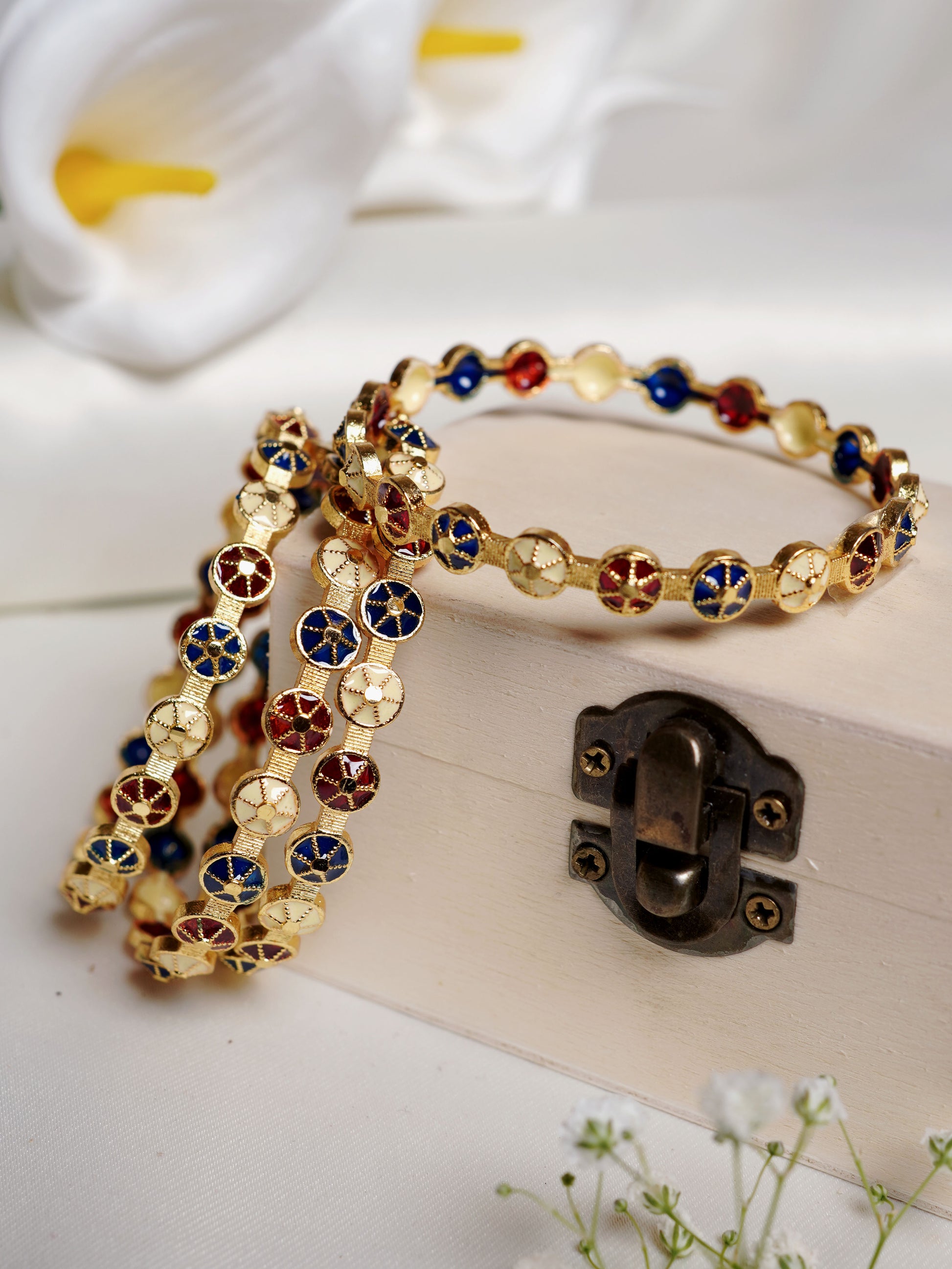 Multicolor Meenakari Chakra Bangle Set