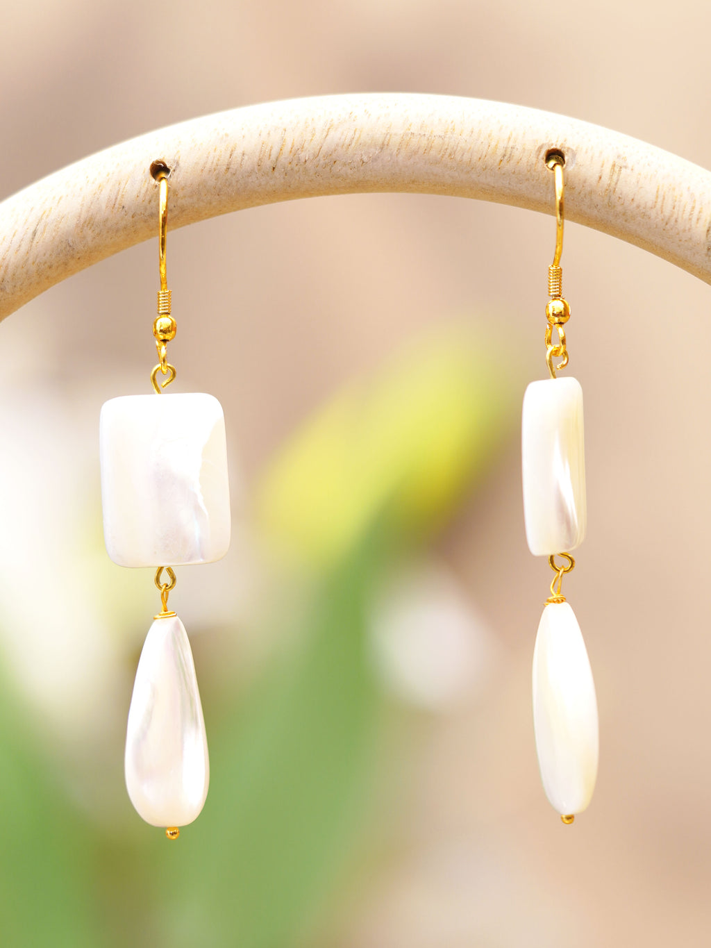 Ivory Duo Drop Earrings