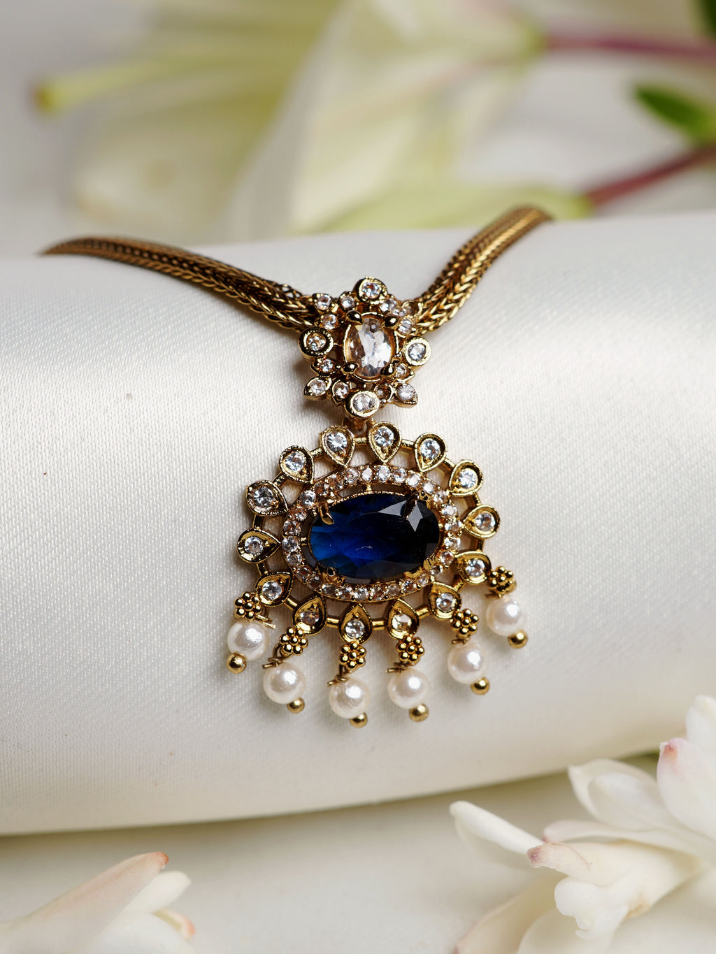 Midnight Royale Pearl Drop Necklace Set