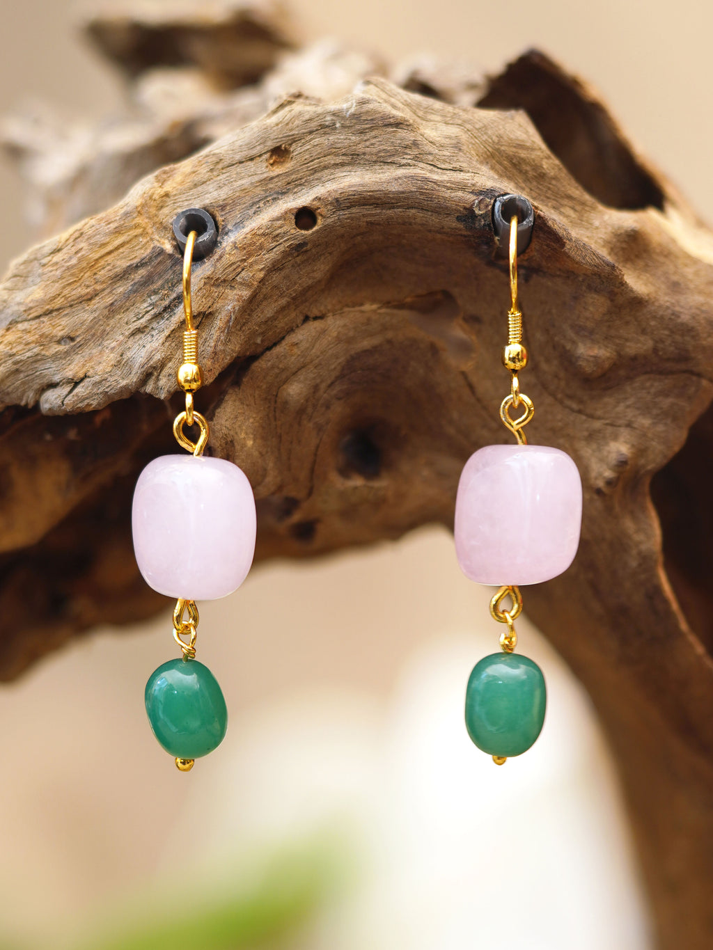 Blush Mint Duo Drop Earrings