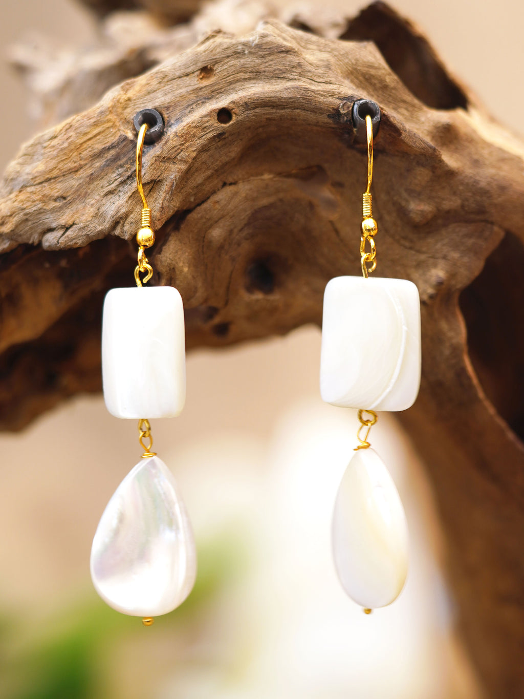 Ivory Duo Drop Earrings