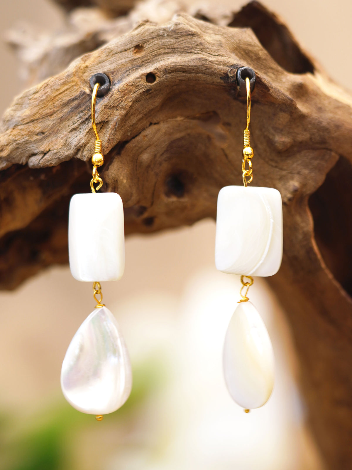 Ivory Duo Drop Earrings