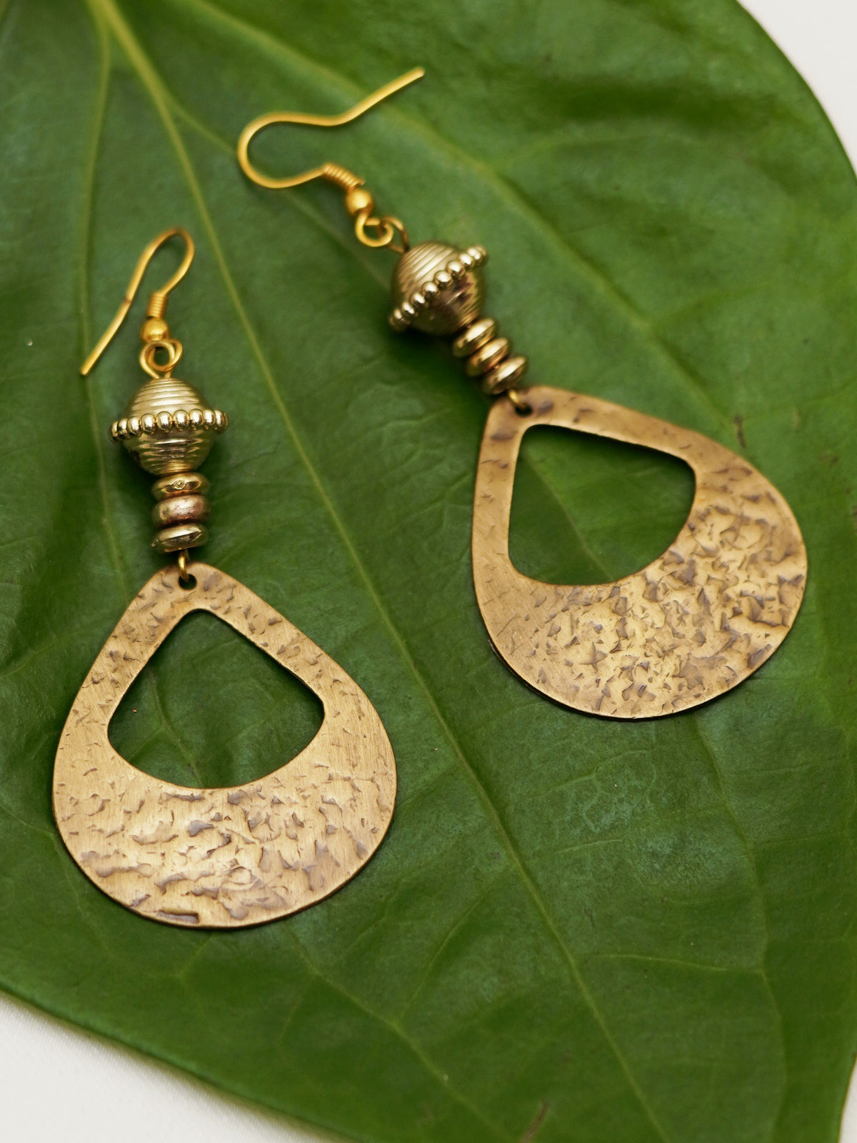 Hand-Hammered Antique Teardrop Earrings