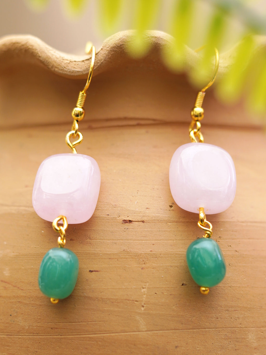 Blush Mint Duo Drop Earrings