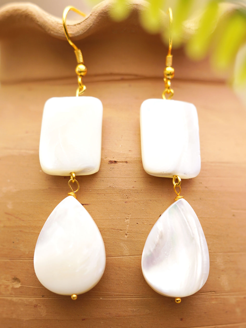 Ivory Duo Drop Earrings