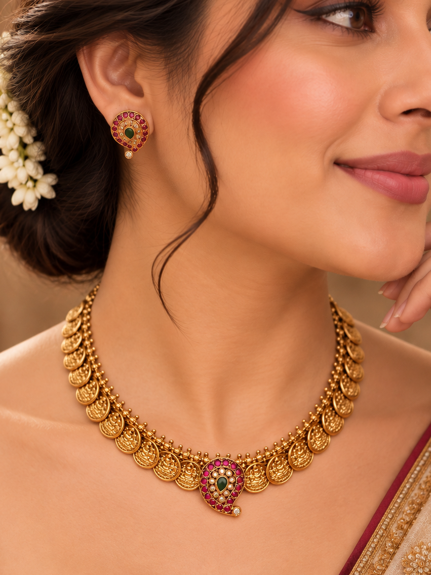 Mango Coin Antique Necklace Set